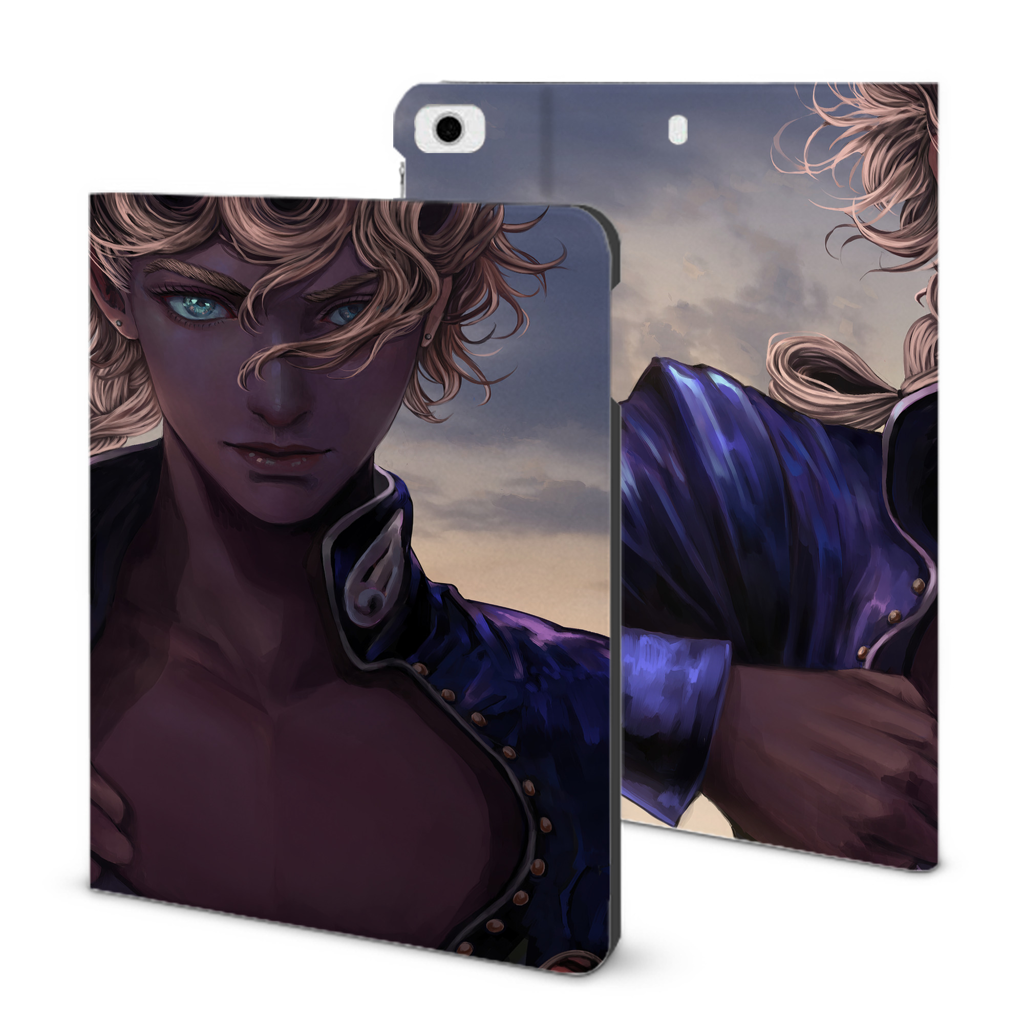 （画像用） ジョジョの奇妙な冒険 JoJo's Bizarre Adventure IPad ケース ブック型 PUレザー TPU 耐衝撃 軽量 薄型 ペン収納なし 全面保護 IPad 各モデル対応